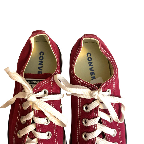 Converse All Star Chuck Taylor Mens 7.5 Women 9.5 Shoes Canvas Low Top Ox Maroon - Picture 10 of 16